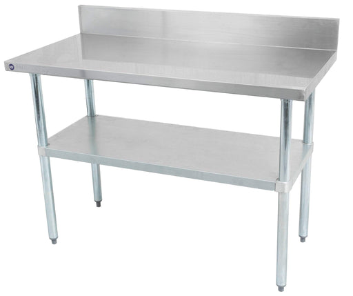 Thorinox - Stainless Steel Work Table with Undershelf & Backsplash - 30" Deep | Kitchen Equipped