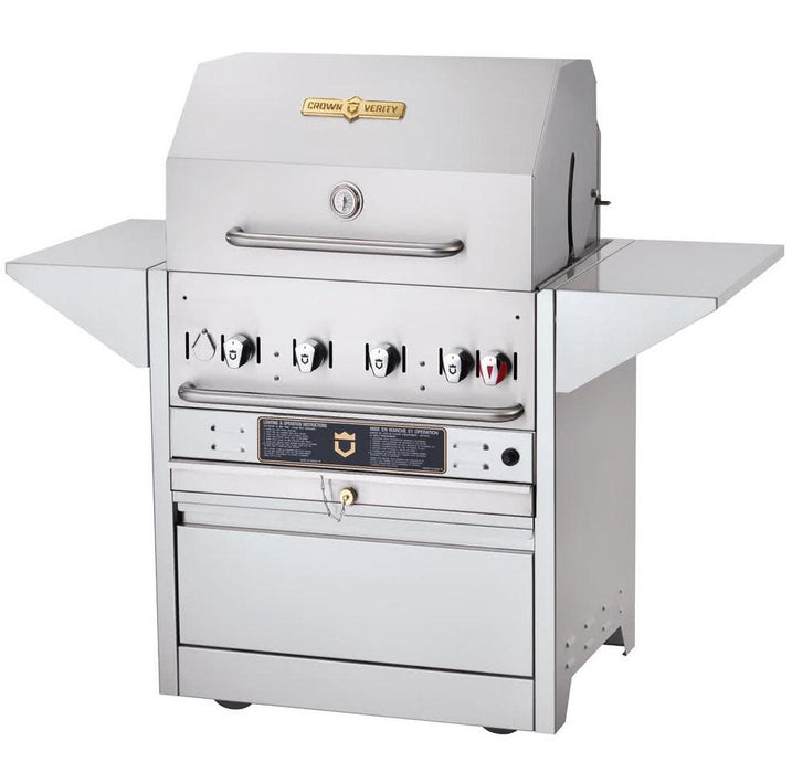 Crown Verity MBI-36 Hotel Series 36" Natural Gas Cart Grill - 79,500 Btu | Kitchen Equipped
