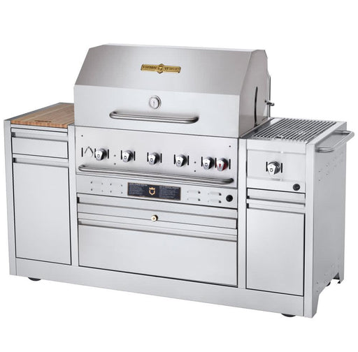 Crown Verity MBI-36I Hotel Series 36" Hotel Island BBQ Grill - Natural Gas | Kitchen Equipped
