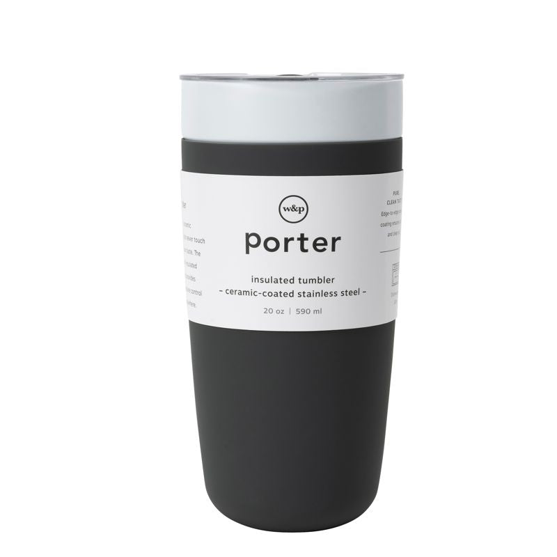 W & P Design Set of 2 Porter Dressing Containers Charcoal